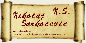 Nikolaj Šarkoćević vizit kartica